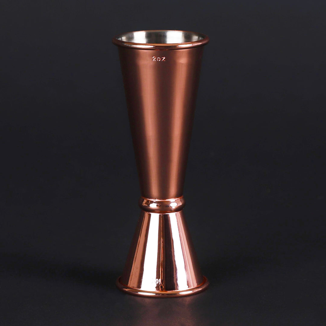 Japanese Style Stainless Steel Jigger 1oz/2oz - Rose Gold